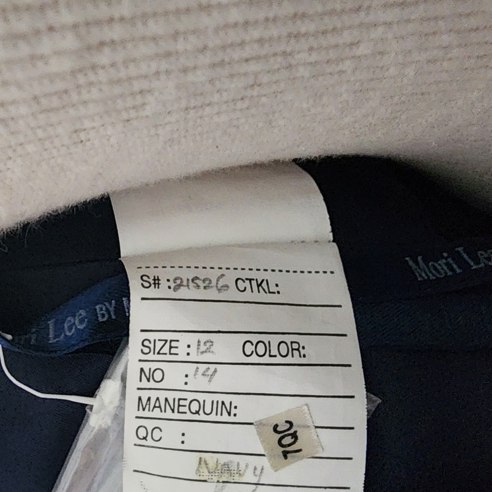 Morilee Madeline Gardner Navy Blue Evening Gown Size 12 - Picture 15 of 16